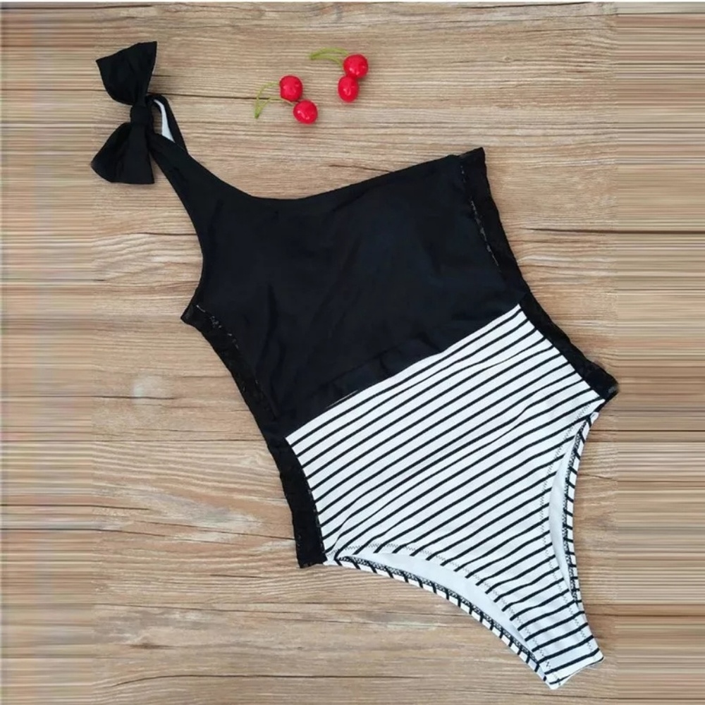 Off Shoulder Swimsuit One Piece - Picture 5 of 7